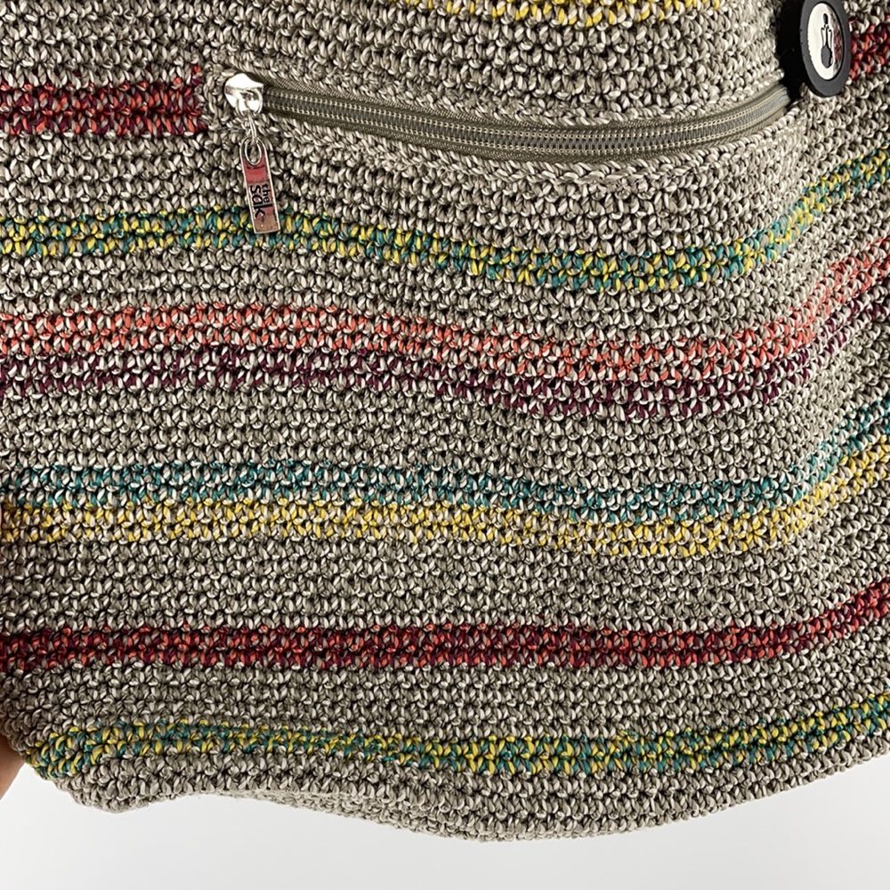 THE SAK TOTE HANDBAG MULTICOLORED CROCHET HANDCRAFTED - Picture 6 of 11